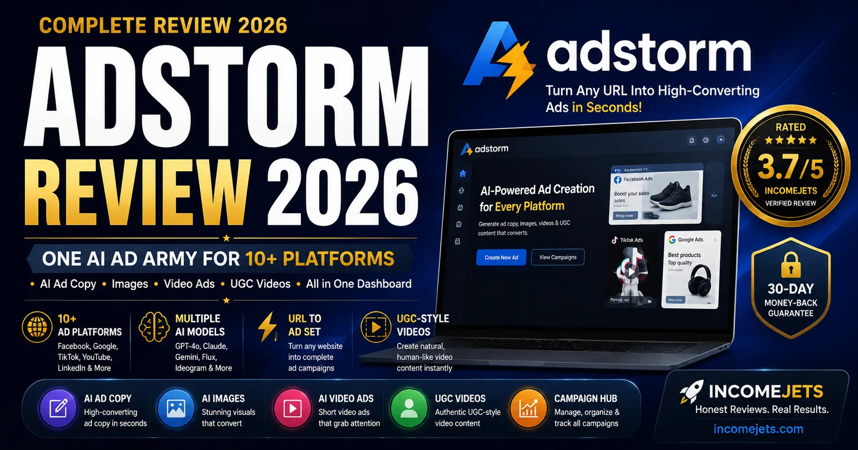 Adstorm Review 2026: AI Ad Creator for 10+ Platforms