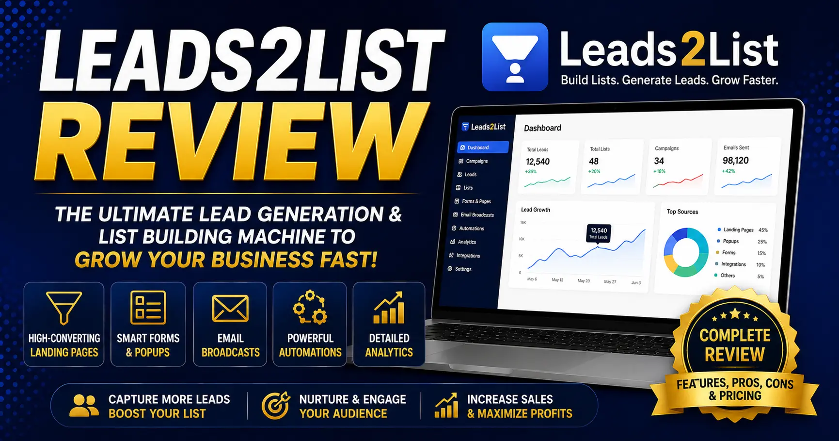 Leads2List review 2026 — IncomeJets, rated 3.8 out of 5
