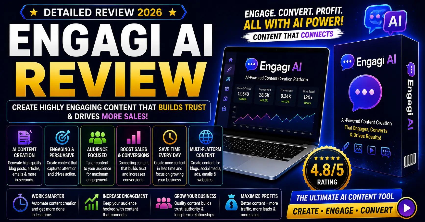 Engagi AI review 2026 — IncomeJets, rated 3.7 out of 5